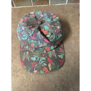 Vans charcoal tropical print baseball hat